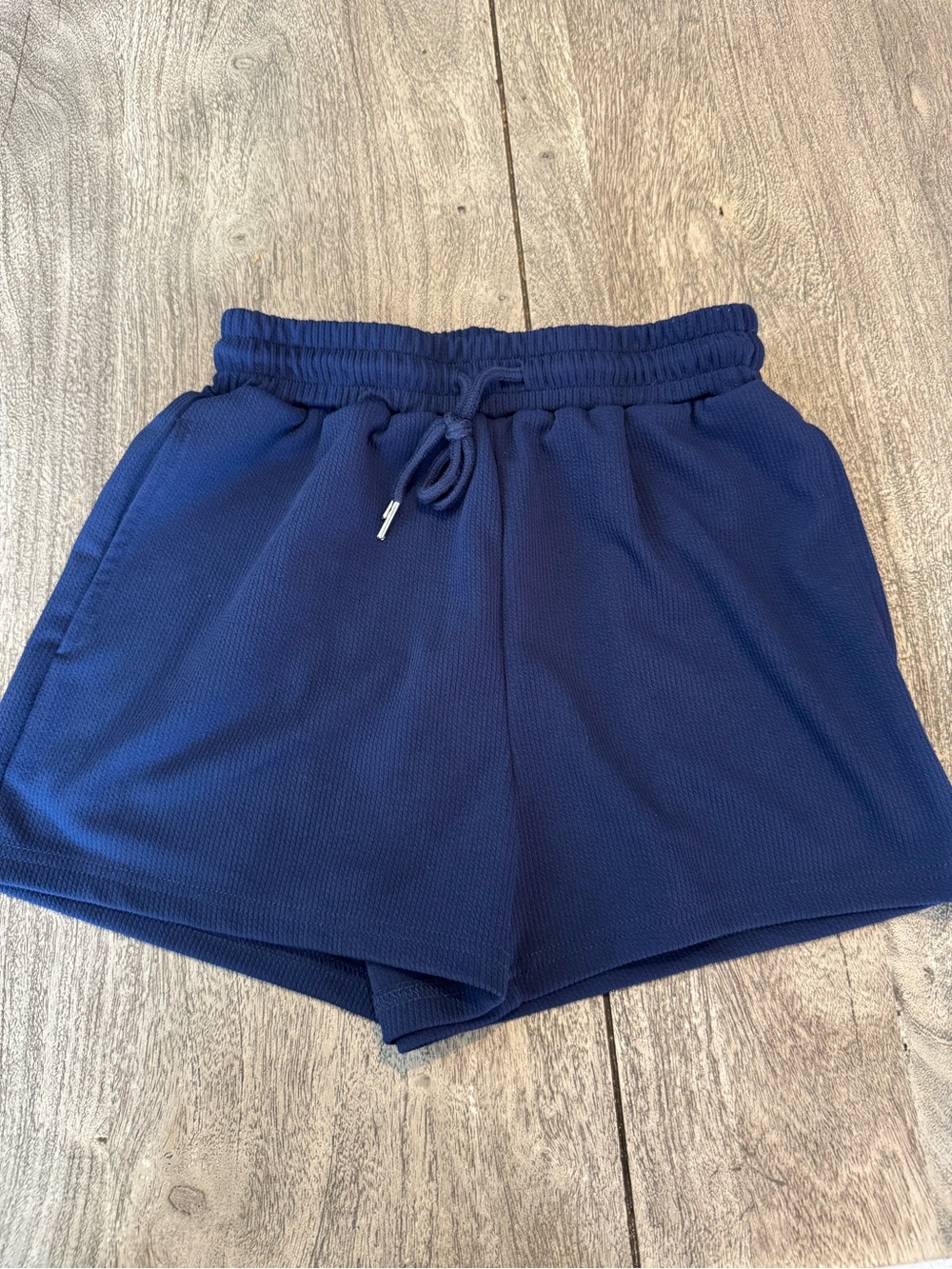 SHEIN Navy High-Waist Drawstring Shorts